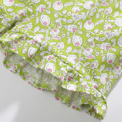 Kids Girls Flower Print Top and Shorts Set for Summer childrensterritory