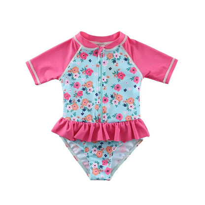Toddler/Baby Girl Ruffle Printed One Piece Swimsuits