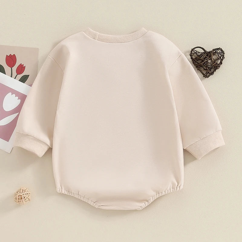 Little Love Letter Print Long Sleeve Winter Baby Bodysuit
