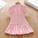 Little Girls Rainbow Design Polo-Style Summer Dress childrensterritory
