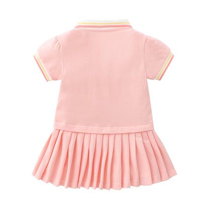 Little Girls Cotton Polo Dress for Summer childrensterritory