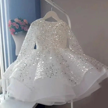 Baby/Kids Girls Sparkly Sequins Tutu Birthday Party Dress
