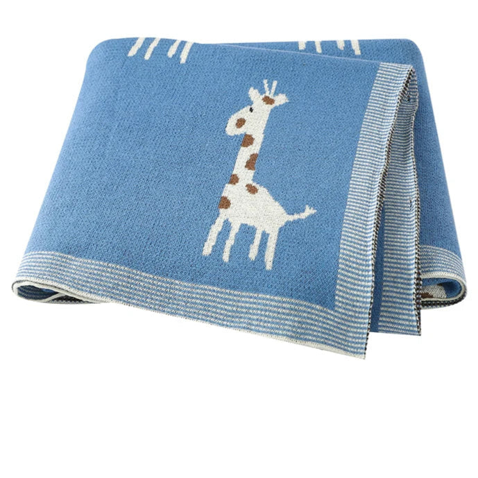 Cartoon Print Soft Cotton Fabric Baby Blankets childrensterritory