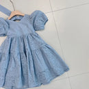 Kids Girls Printed Summer Princess Dress with Bow tie at Back