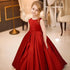 Little Girls Red Satin Ball Gown/Wedding Pricness Dresses childrensterritory