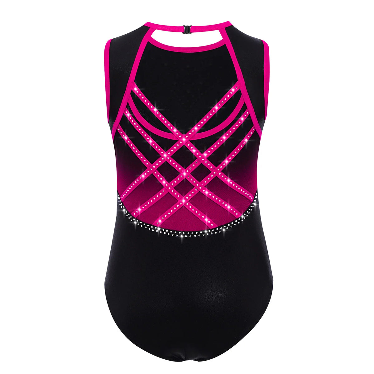 Kids Girls Mesh Rhinestones Design Gymnastics Leotard/Dancewear childrensterritory