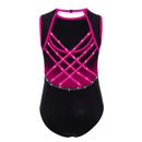 Kids Girls Mesh Rhinestones Design Gymnastics Leotard/Dancewear childrensterritory