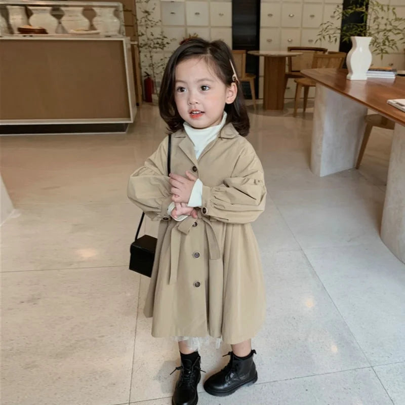 Kids Girls Korean Style Princess Windbreaker/Trench Coat childrensterritory