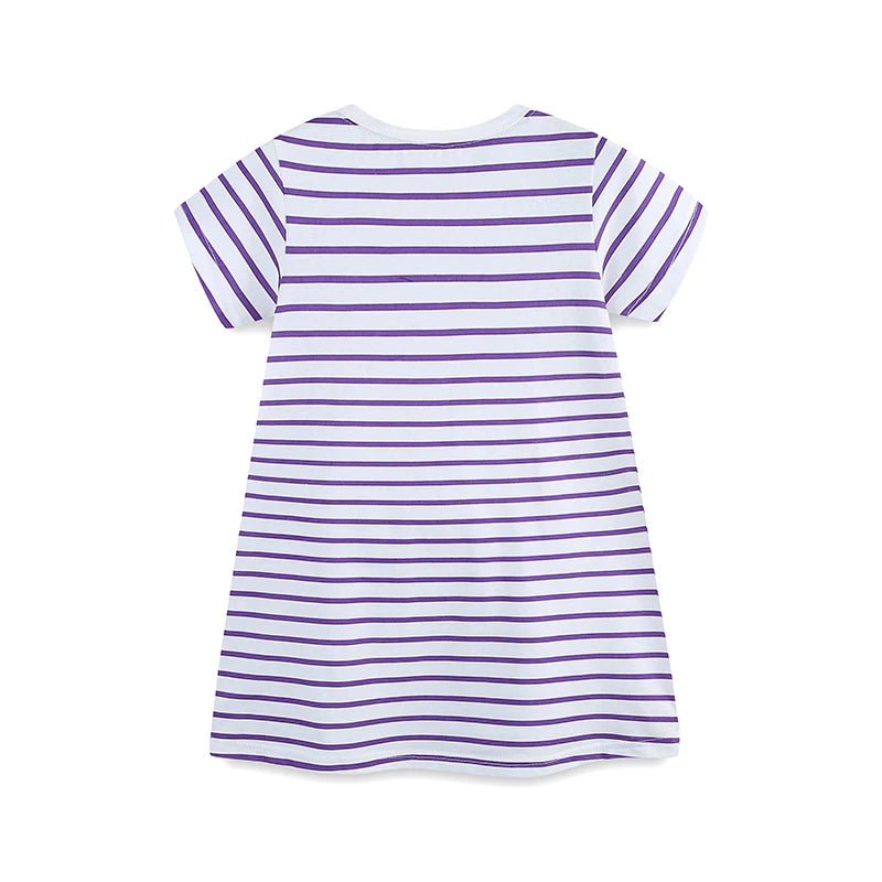 Cats Embroidered Little Girls Summer Dress with Pockets childrensterritory