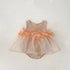 Sleeveless Flower Design Summer Bodysuits For Baby Girls childrensterritory