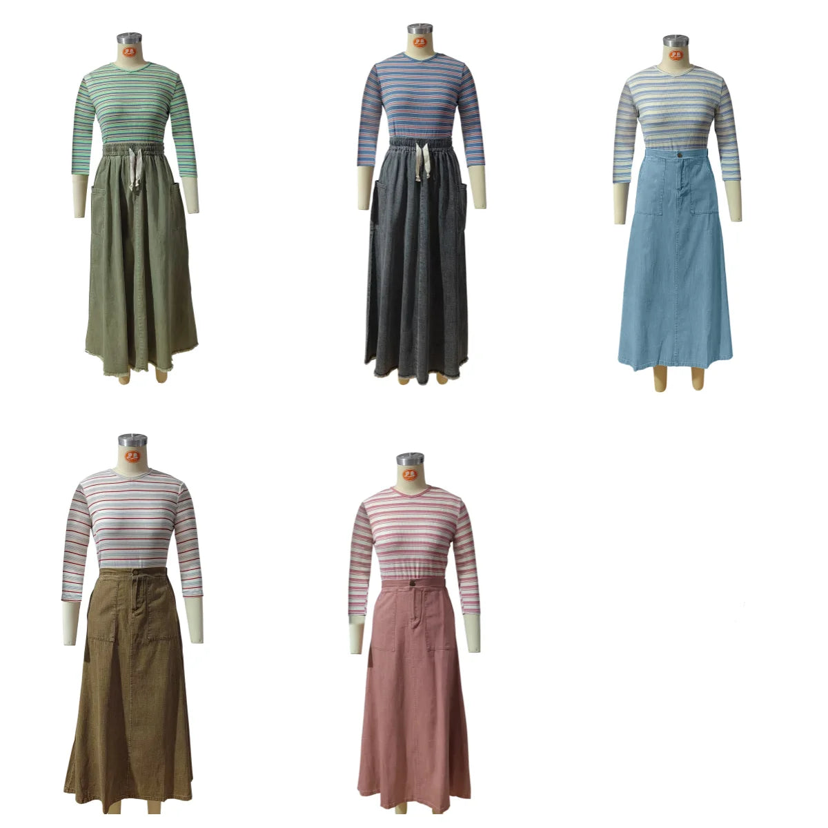 Solid Colour Full Sleeves Summer Clothing Sets For Girls childrensterritory