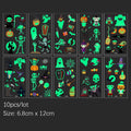 Cute Funny 10Pcs Luminous Halloween Tattoo Stickers childrensterritory