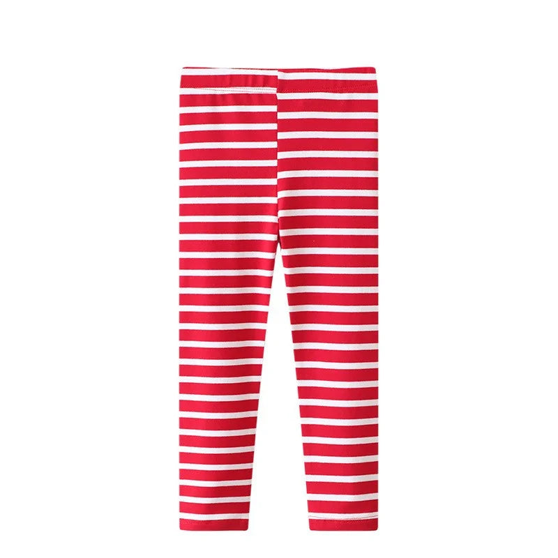 Kids Girls Colorful Striped Pencil Leggings Trousers