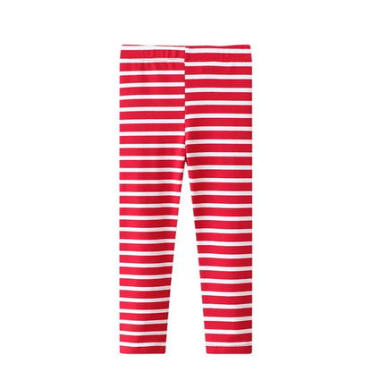 Kids Girls Colorful Striped Pencil Leggings Trousers