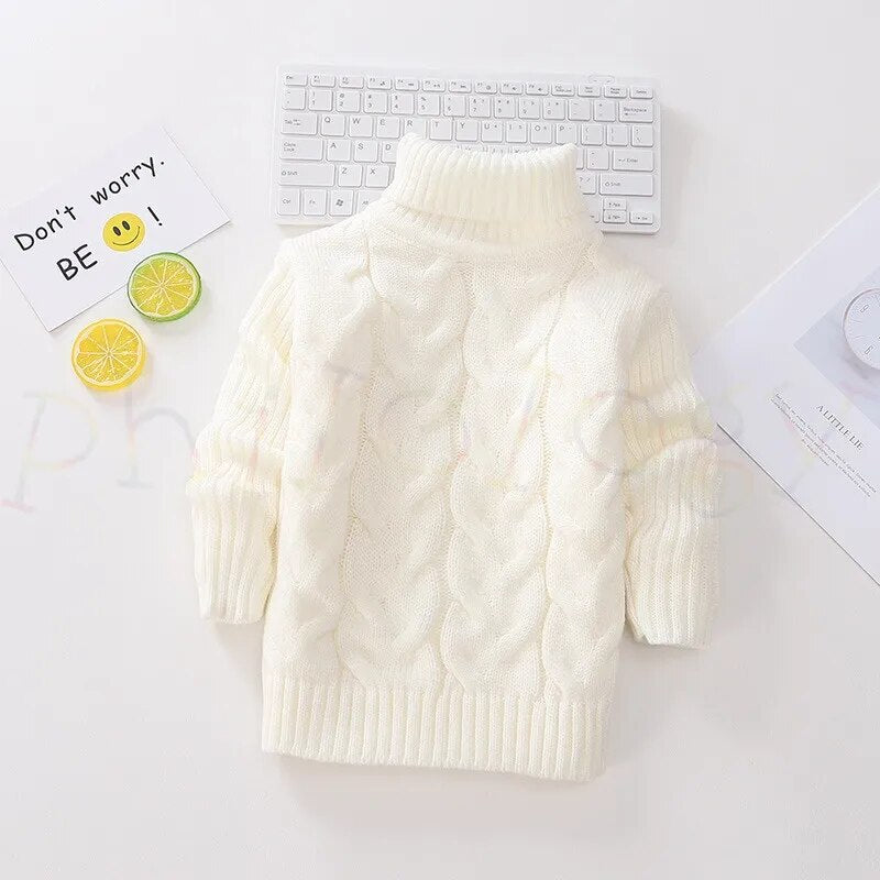 Kids Boy Girl Thick Knitted Turtleneck Sweaters childrensterritory
