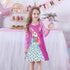 Little Girls Long Sleeve Cartoon Design Casual Dresses childrensterritory