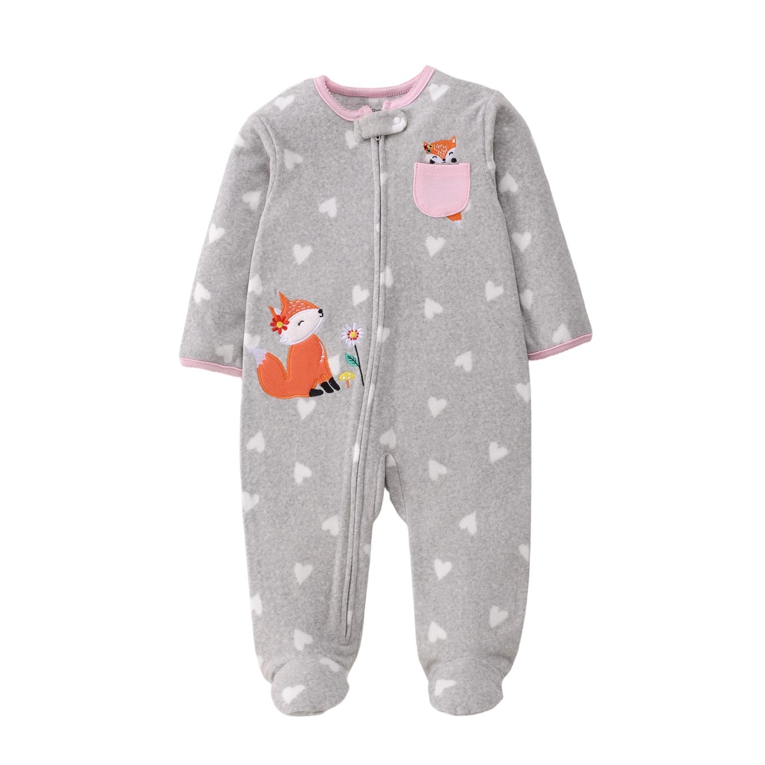 Baby Girl Floral Romper for Winters With Headband