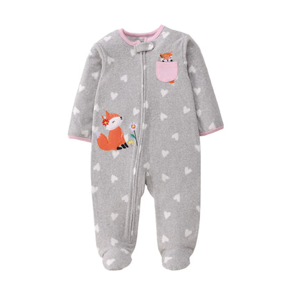 Baby Girl Floral Romper for Winters With Headband