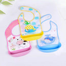 Soft Waterproof Cartoon Printed Adjustable Baby Bibs