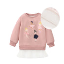 Kids Girls Cartoon Design Warm Fleece Sweatshirts childrensterritory