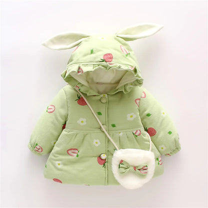 Girls Cartoon Design Winter Warm Jackets
