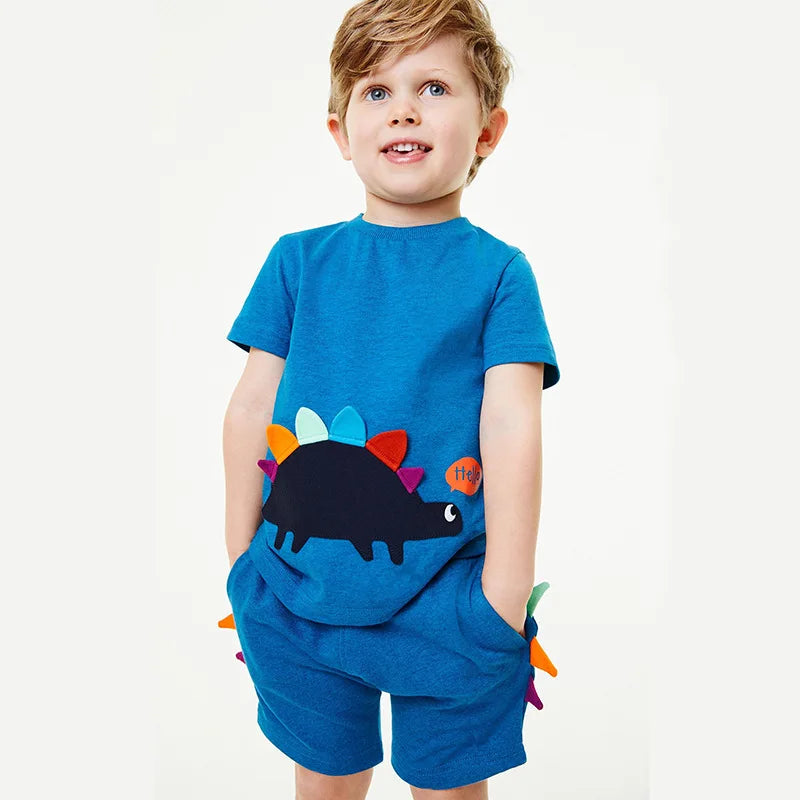 Soft Cartoon Dinosaur Design Kids Boys Clothes Sets childrensterritory