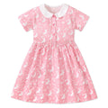Little Girls' Cartoon Rabbit Print Summer Dresses childrensterritory