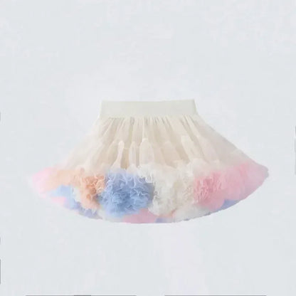 Little Girls Solid Colors Fluffy Chiffon Tutu Skirts childrensterritory