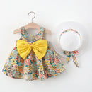 Baby Girls Cute Sleeveless 2 Pieces Stripe Pattren Dress Set childrensterritory
