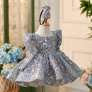 Girls High-End Lolita Style Glistening Banquet Evening Dress childrensterritory