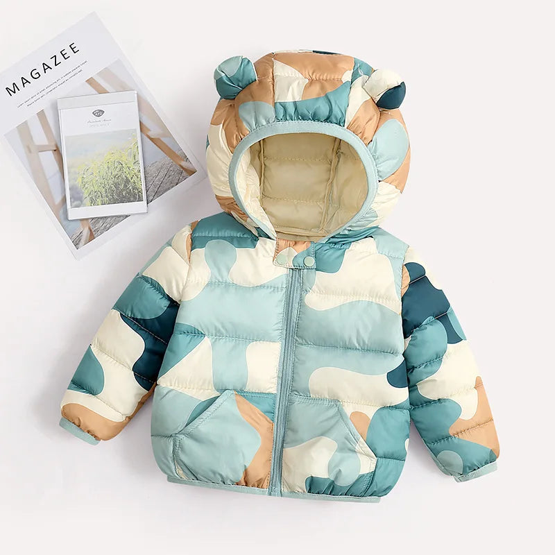 Baby/Kids Dinosaur &amp; Floral Print Hooded Jackets