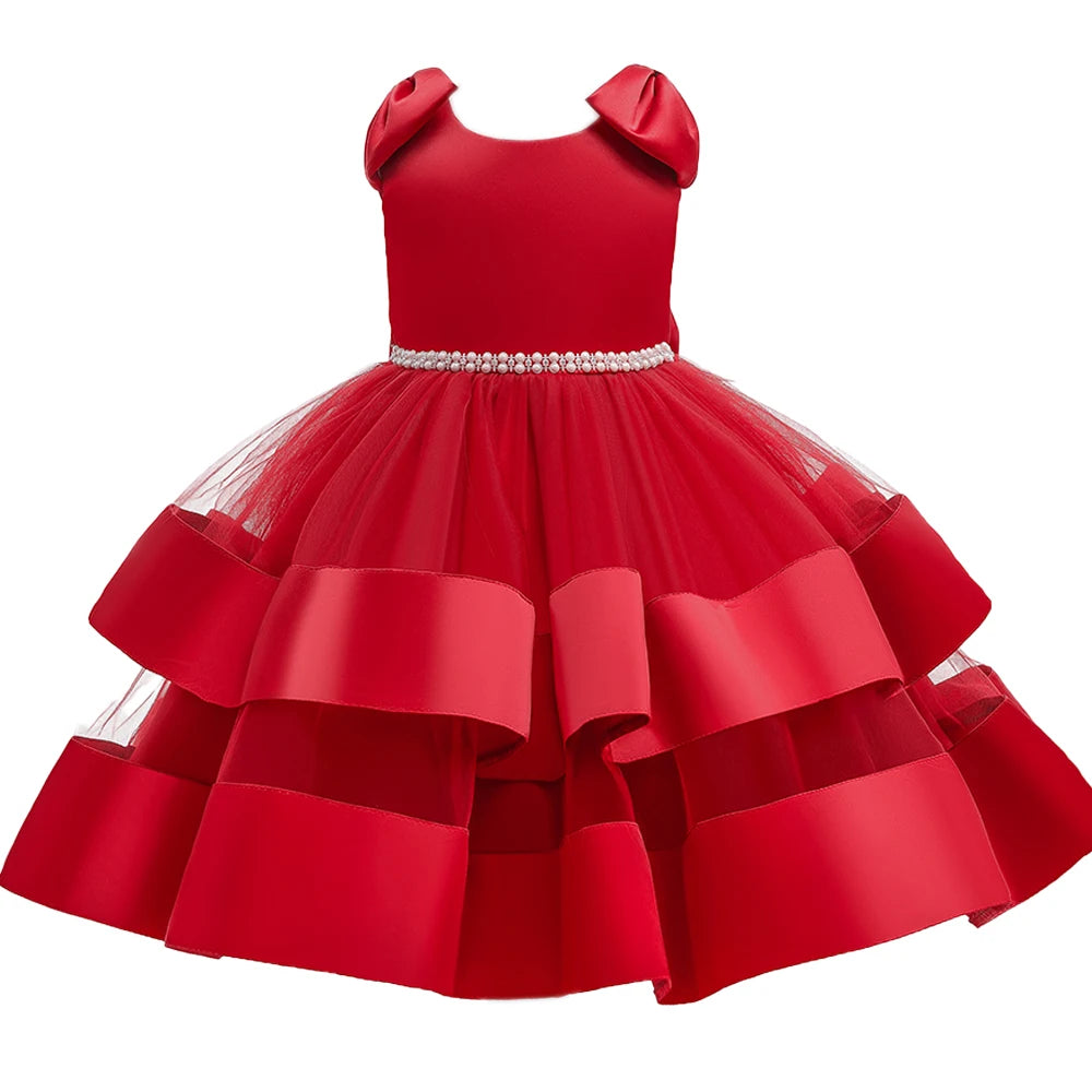 Bow Design Elegant Princess Tutu Dress For Girls childrensterritory
