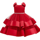 Bow Design Elegant Princess Tutu Dress For Girls childrensterritory