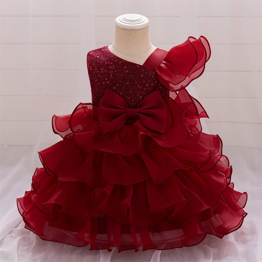 Toddler Girls Sequin Cake Design Summer Birthday Dresses childrensterritory