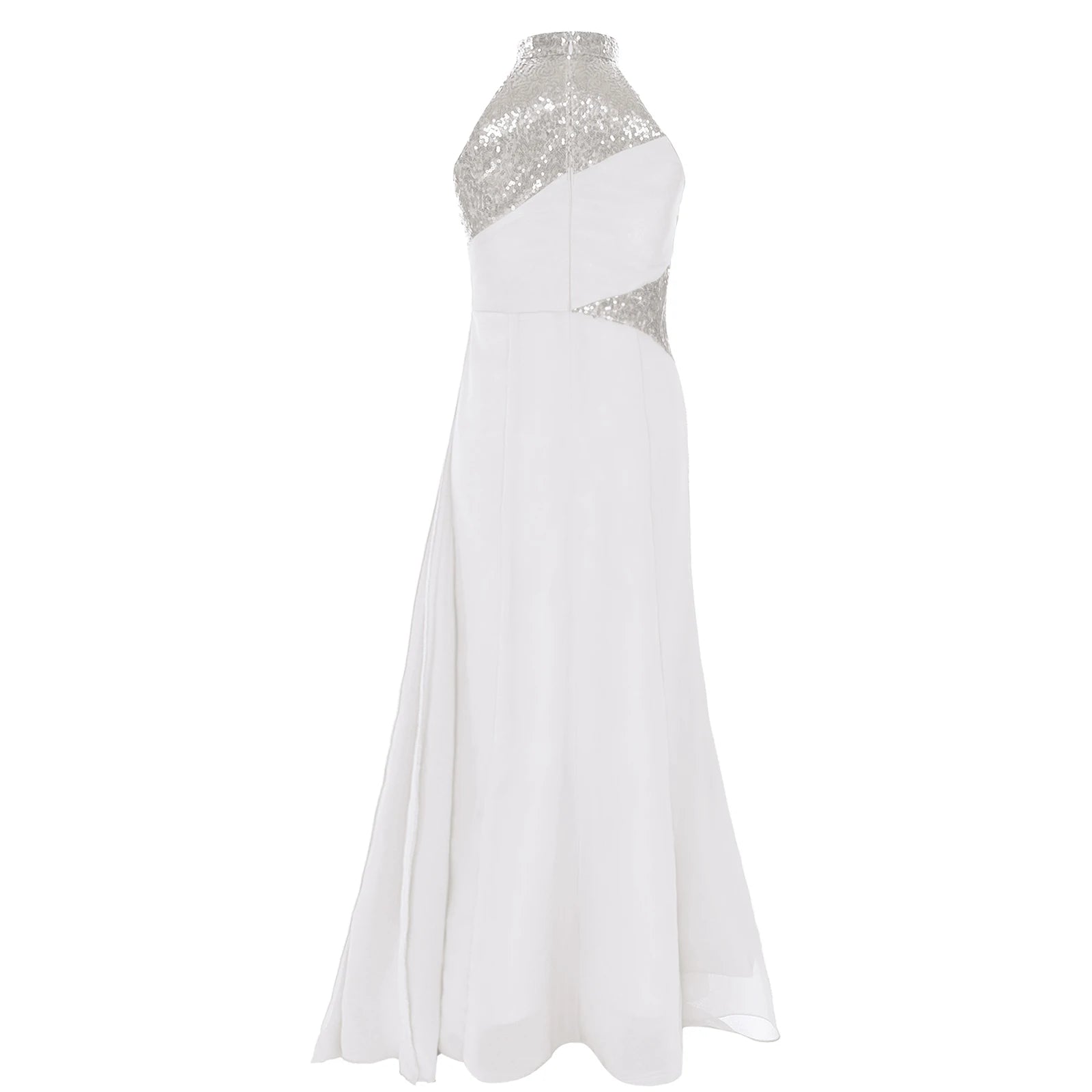 Kids Girls Sequins Pleat Overlay Pageant Evening Gowns