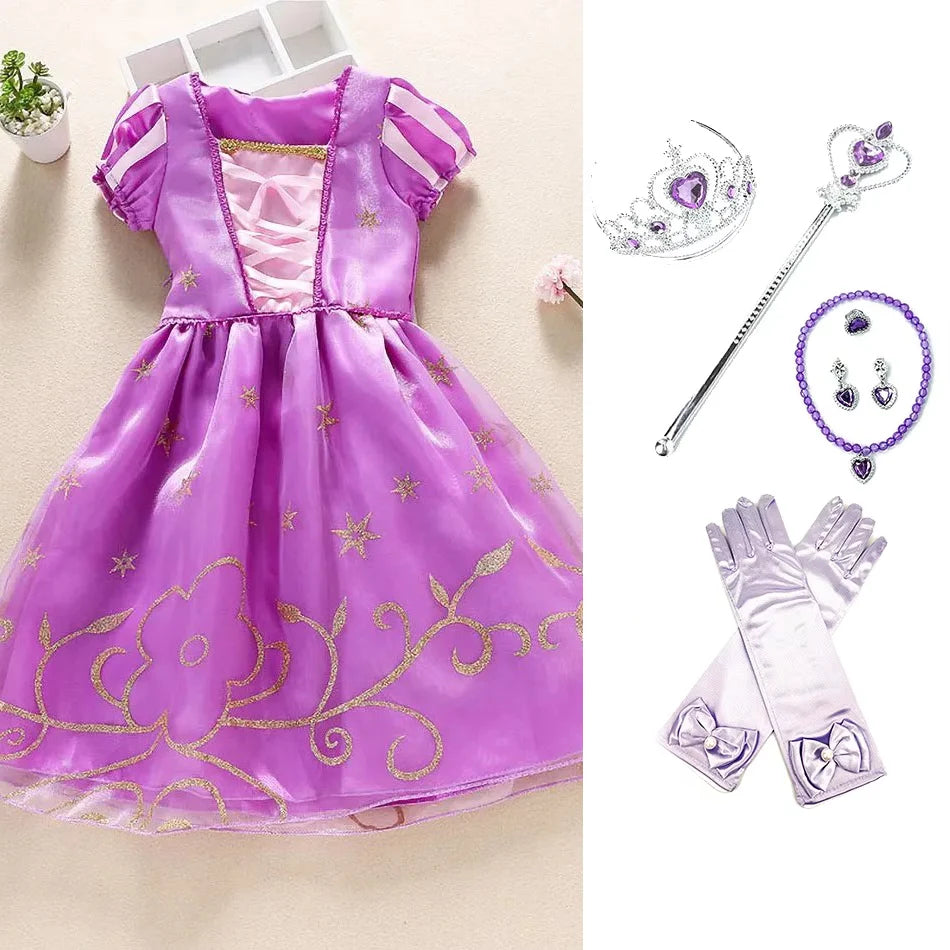 Kids Girls Disney Princess Dresses for Halloween Christmas