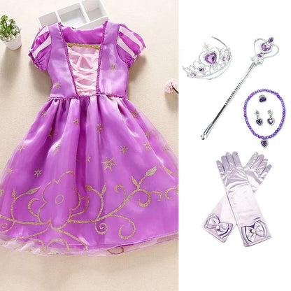Kids Girls Disney Princess Dresses for Halloween Christmas