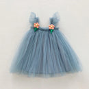 Baby Girls' Flower Design Tulle Party Dresses childrensterritory