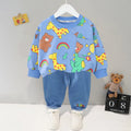 Cartoon Design Baby Boy Color Blocking 2PC Casual Clothes Set childrensterritory