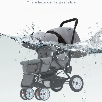 Lightweight Front &amp; Back Seats Baby Pushchair