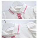 Girls' Collar Design Short Sleeves Casual Dresses