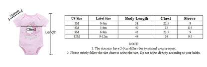 3PCS/Lot Newborn Baby Cartoon Printed Summer Romper