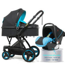 3-in-1 Foldable Baby Carriage Prams With Car Seat childrensterritory