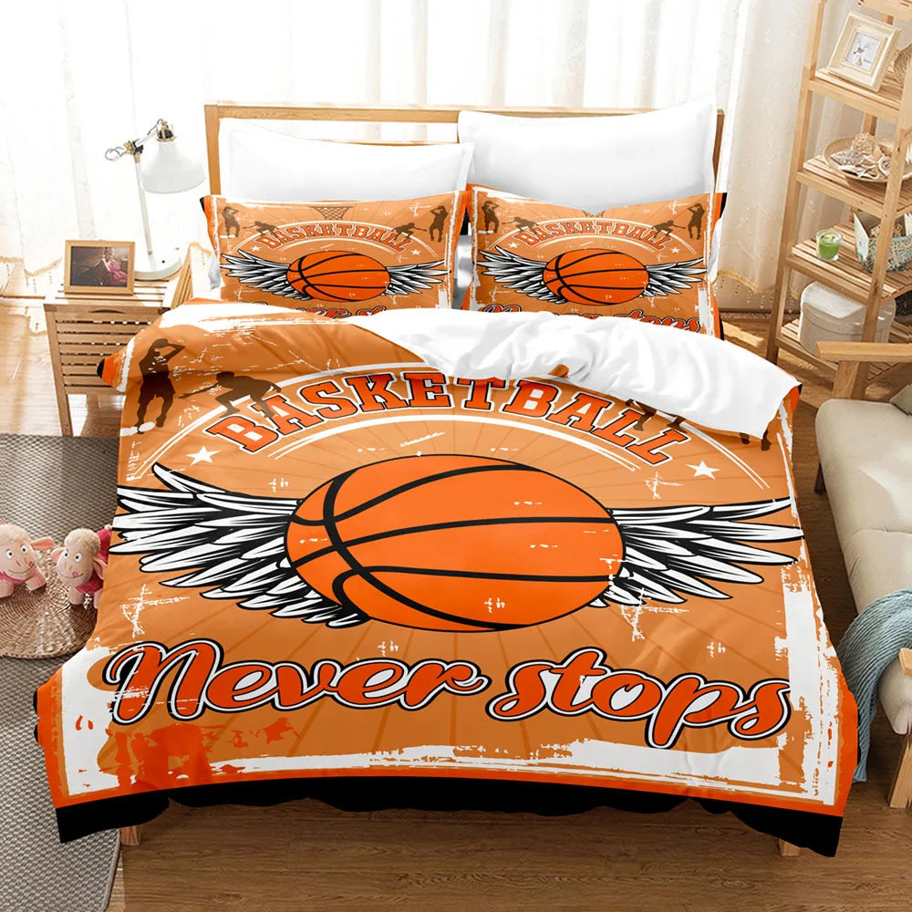 Kids 3D Basketball Design Soft Bedding Set childrensterritory