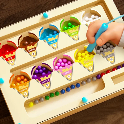 Magnetic Maze Toy for Kids with Digital Beads