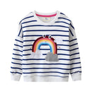 Kids Girls Cartoon Embroidery Long Sleeve Sweatshirts childrensterritory