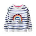 Cartoon Glitter Butterfly Design Little Girls Sweatshirts