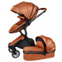 High Quality 2-in-1 Luxury PU Leather Baby Pushchair childrensterritory