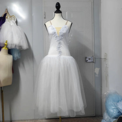 Professional Long White Ballet Tutu Costumes for Kids childrensterritory
