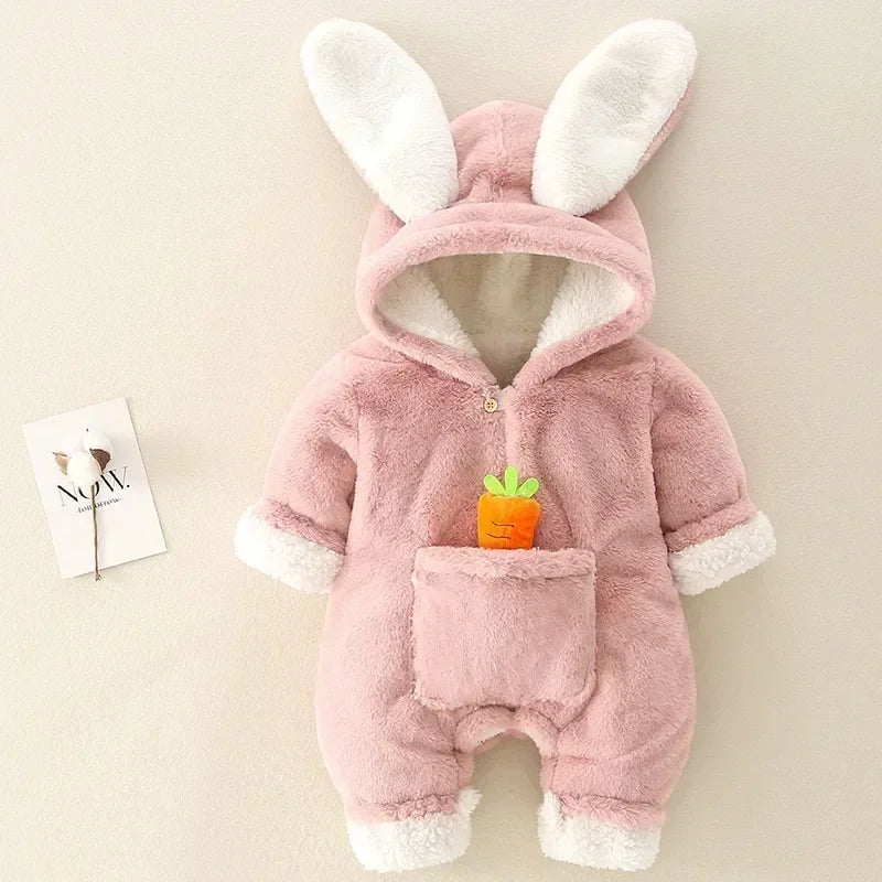 Baby Kids Rabbit Design Warm Soft Rompers childrensterritory